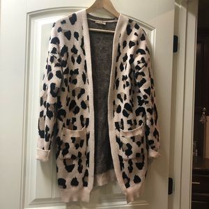 Leopard sweater cardigan